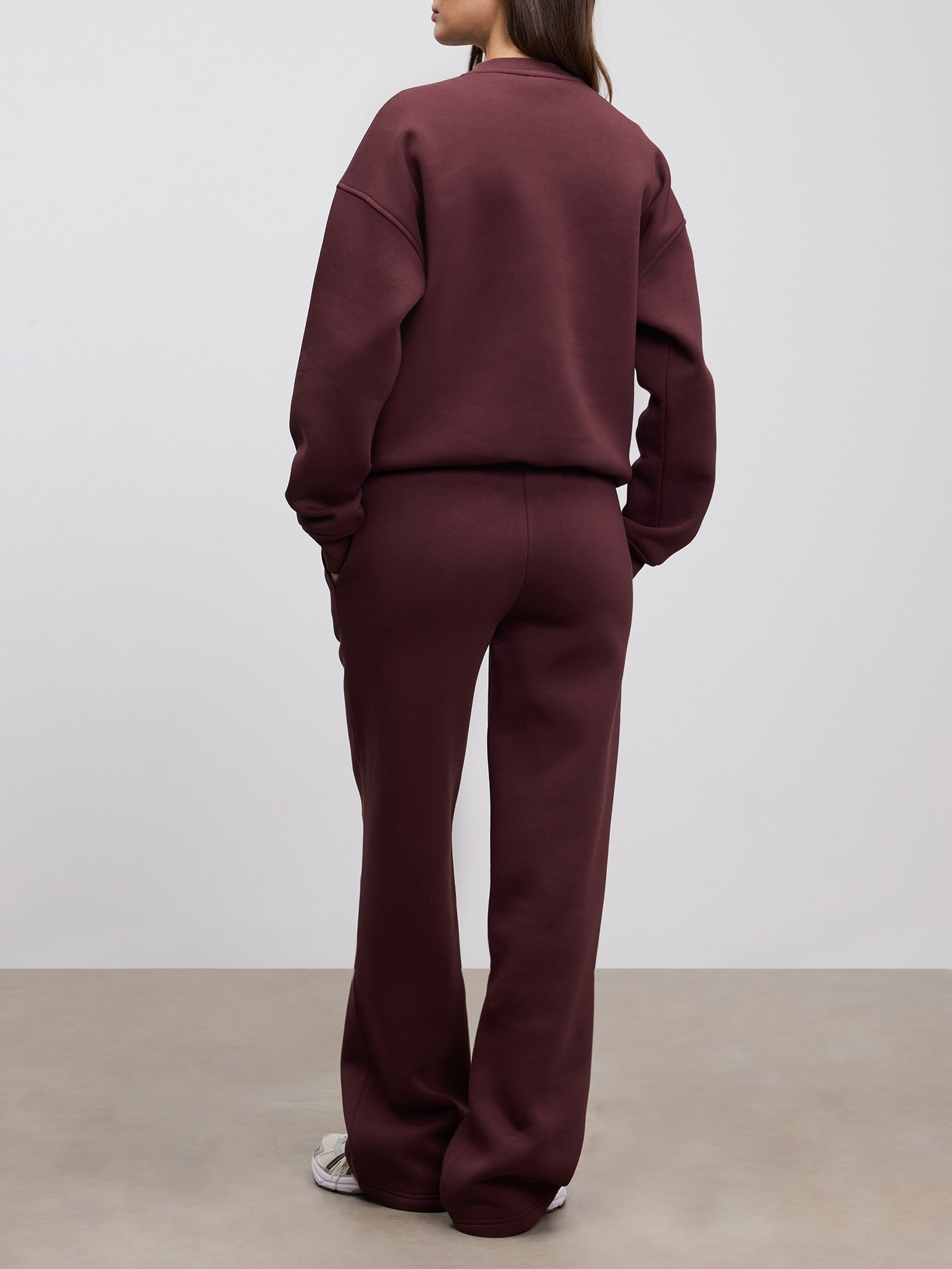 Womens Neoprene Sweatshirt in Burgundy