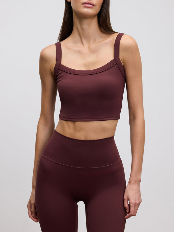 Womens Active Sports Bra in Burgundy
