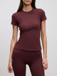 Womens Active T-Shirt in Burgundy