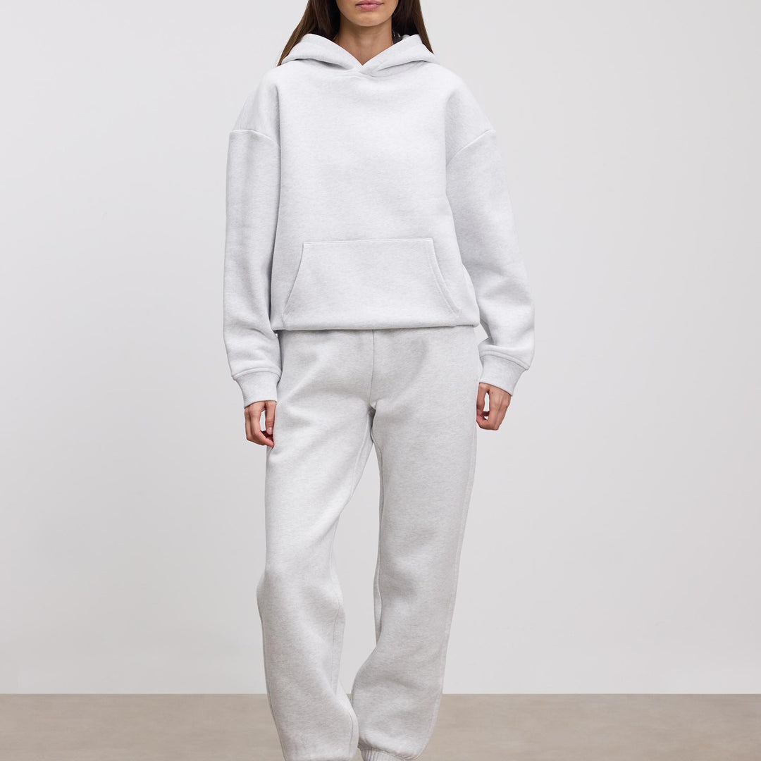 Womens Relaxed Cuffed Jogger in Marl Grey
