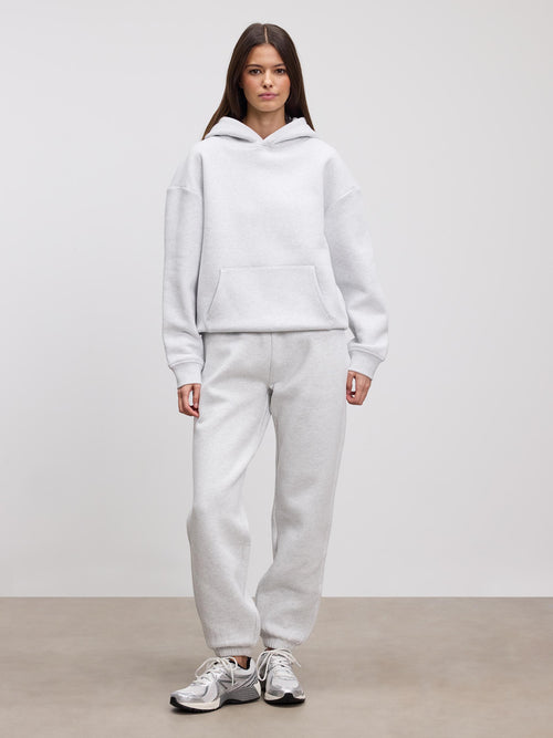 Womens Relaxed Cuffed Jogger in Marl Grey