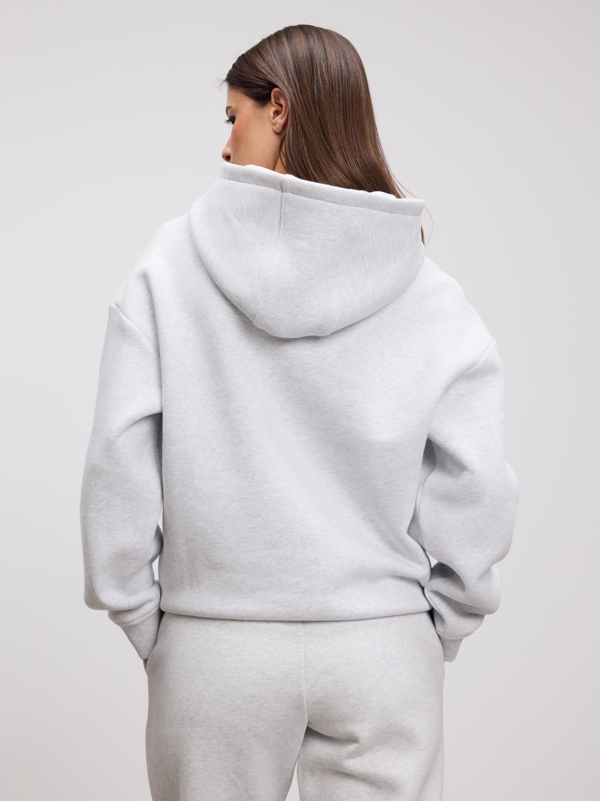 Womens Relaxed Hoodie in Marl Grey