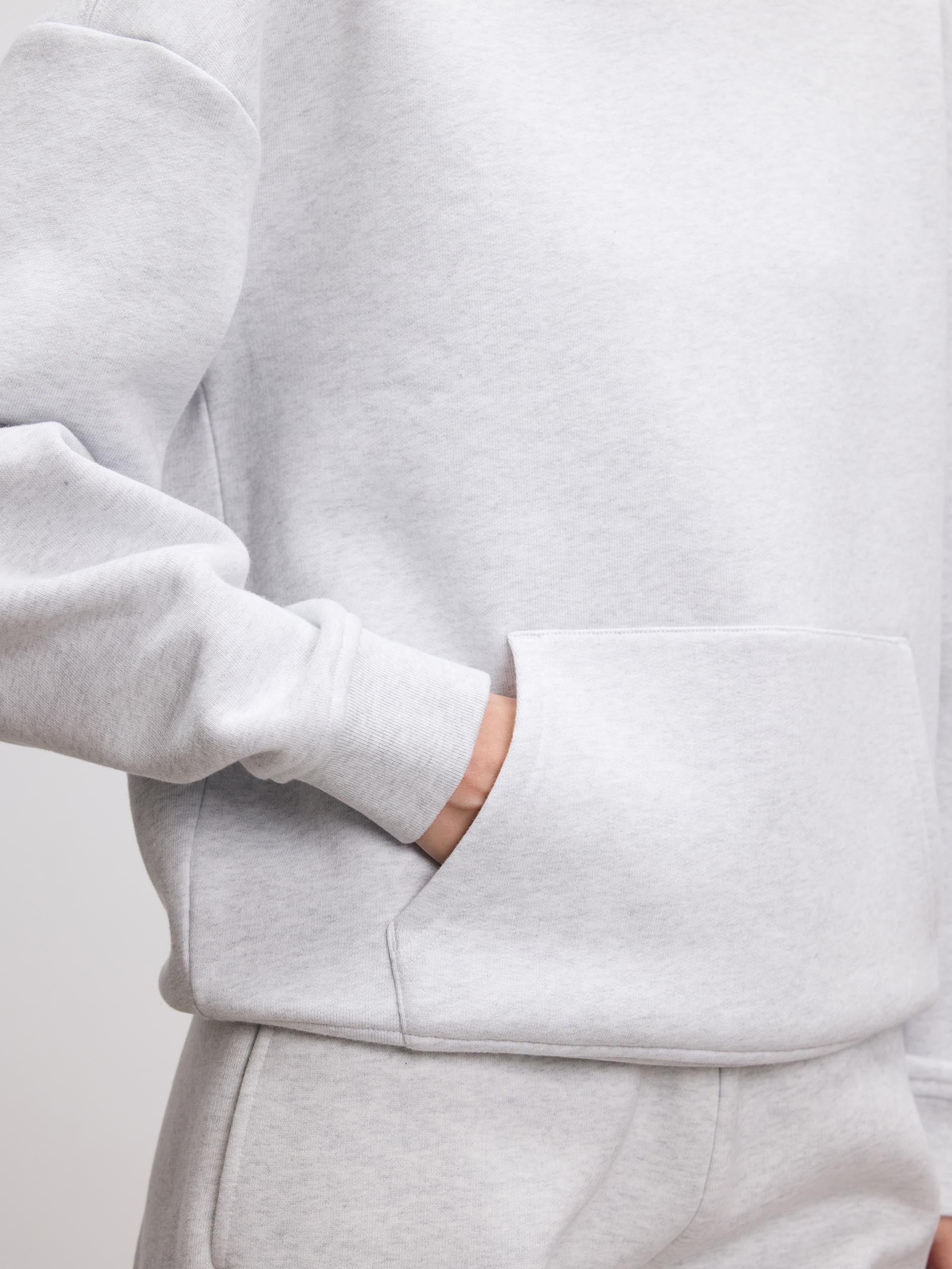 Womens Relaxed Hoodie in Marl Grey