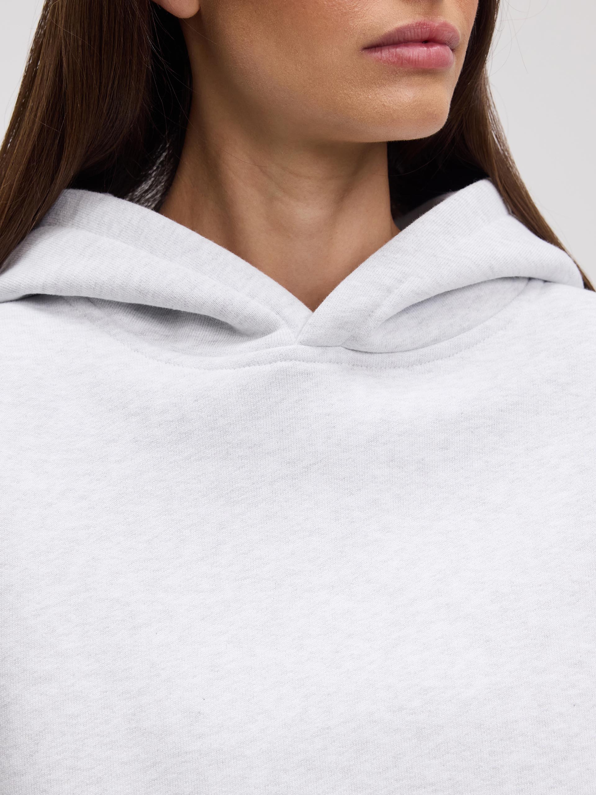 Womens Relaxed Hoodie in Marl Grey