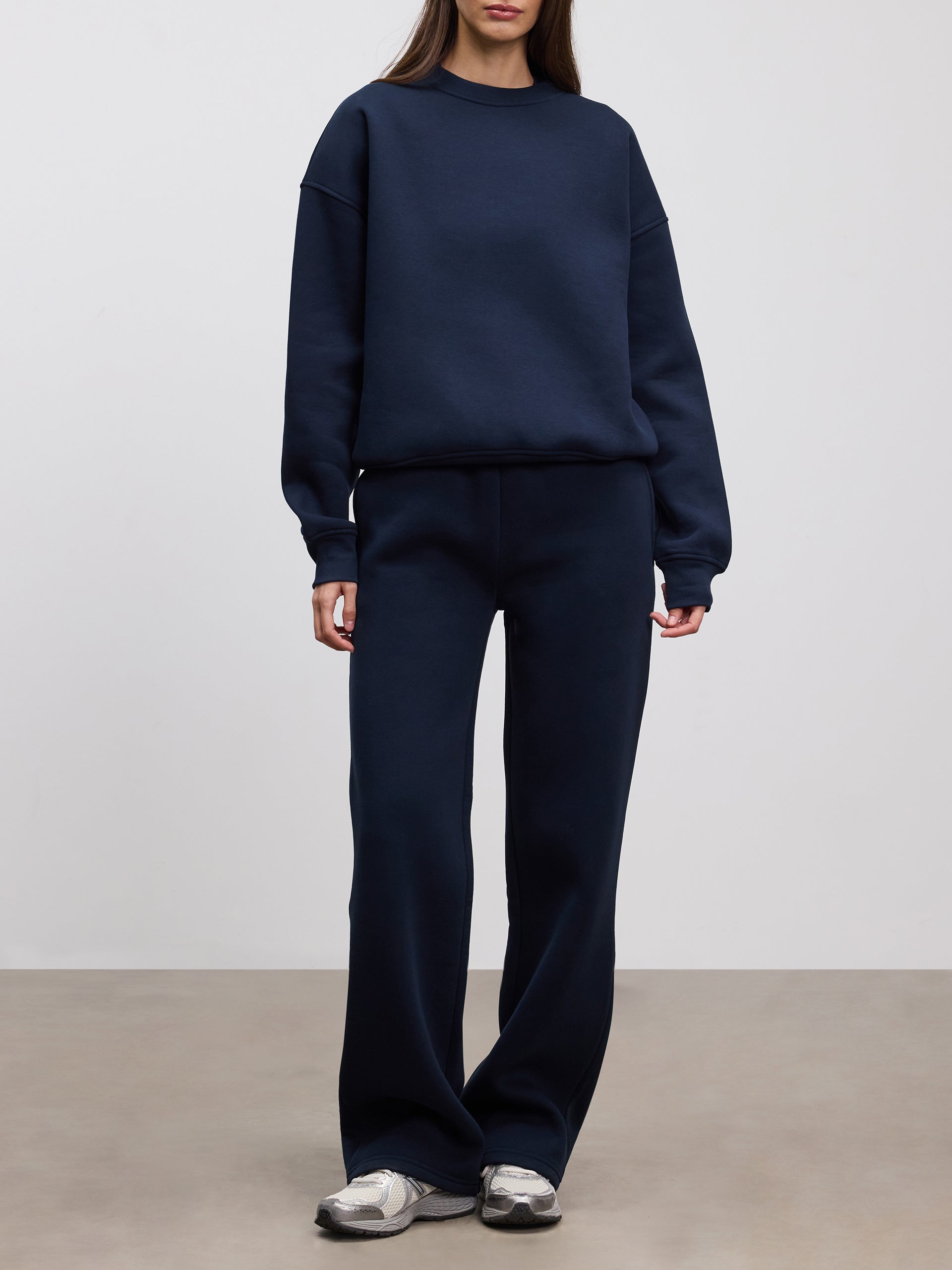 Womens Neoprene Sweatshirt in Navy