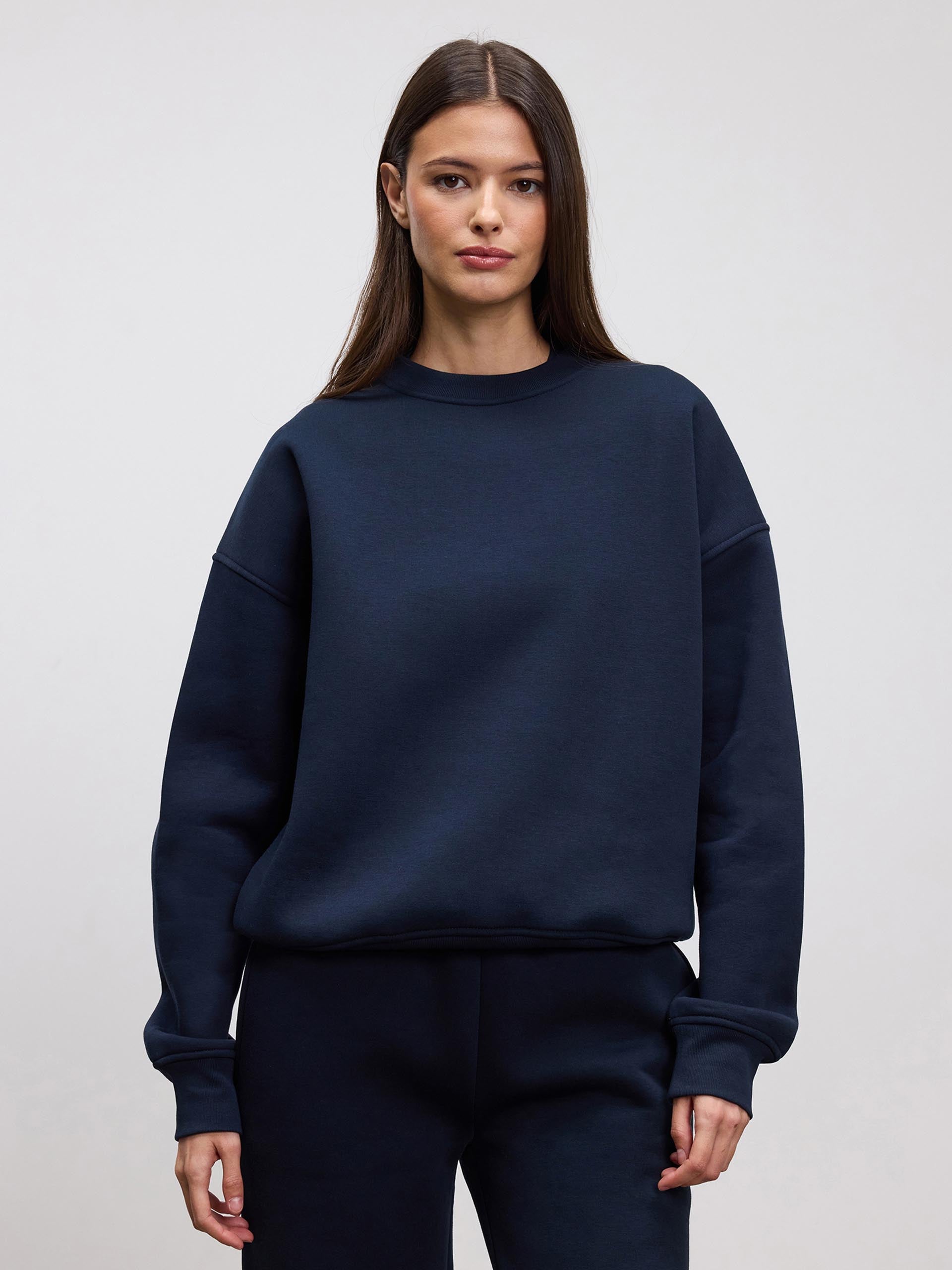 Womens Neoprene Sweatshirt in Navy