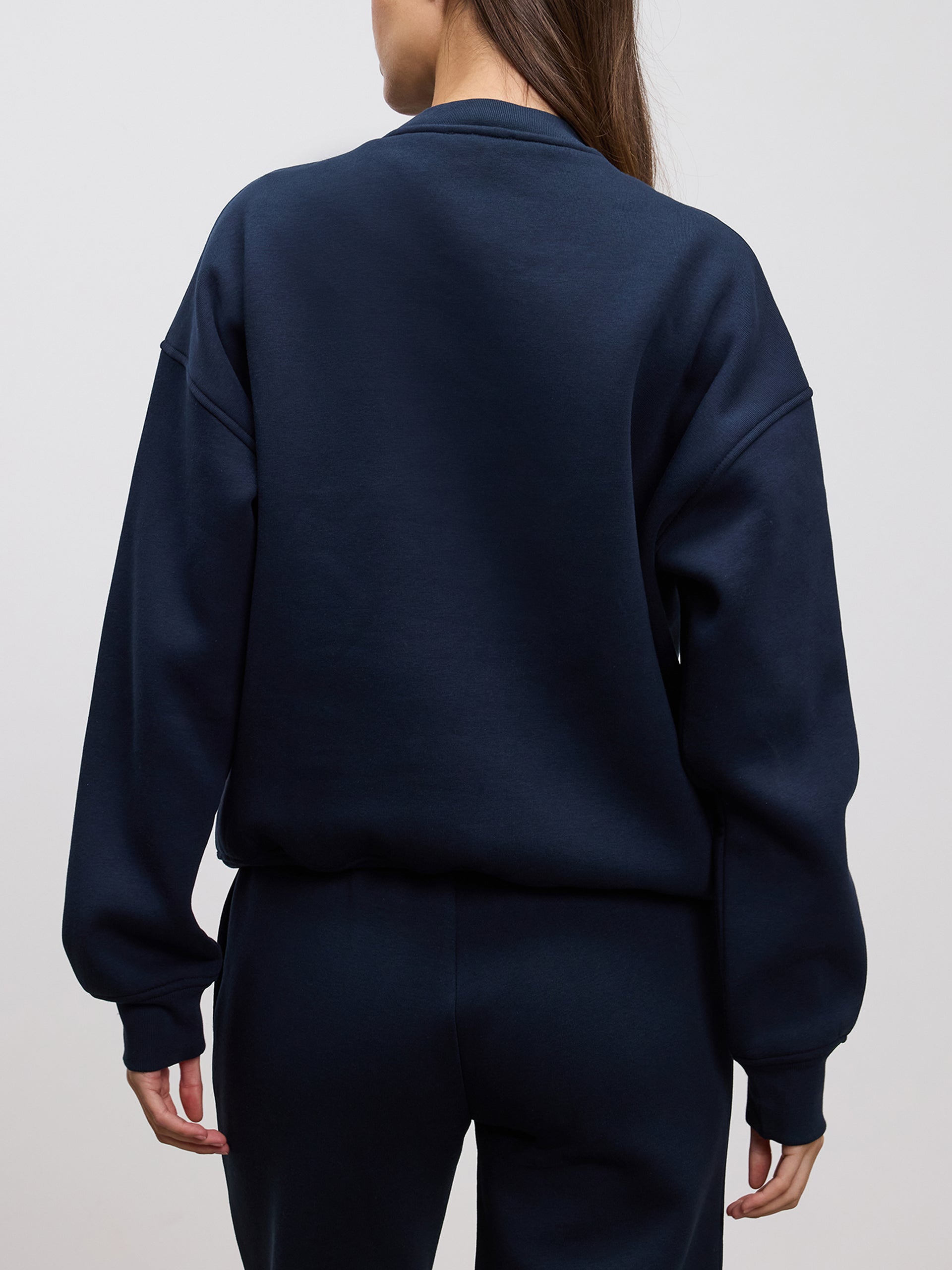 Womens Neoprene Sweatshirt in Navy
