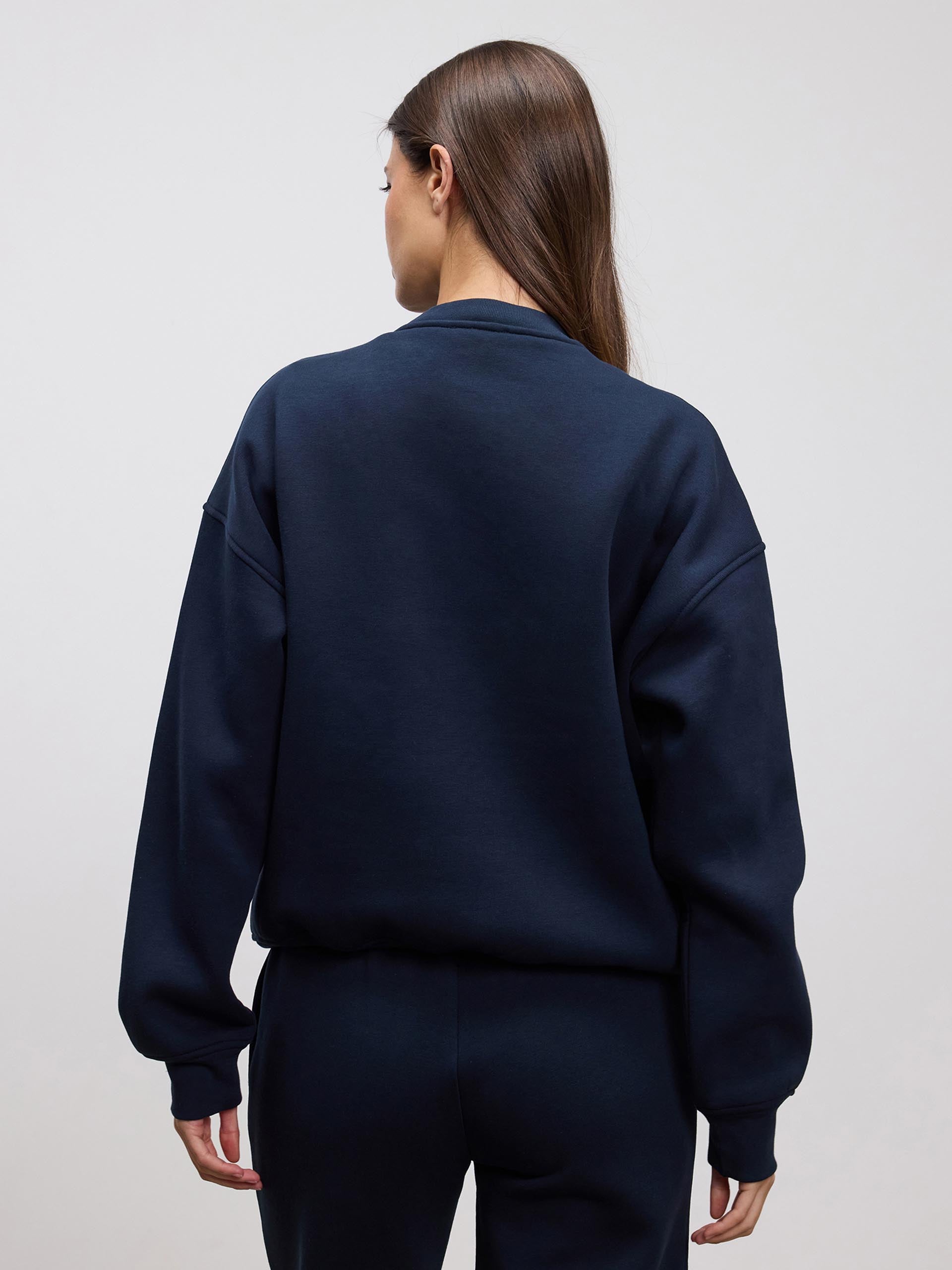 Womens Neoprene Sweatshirt in Navy