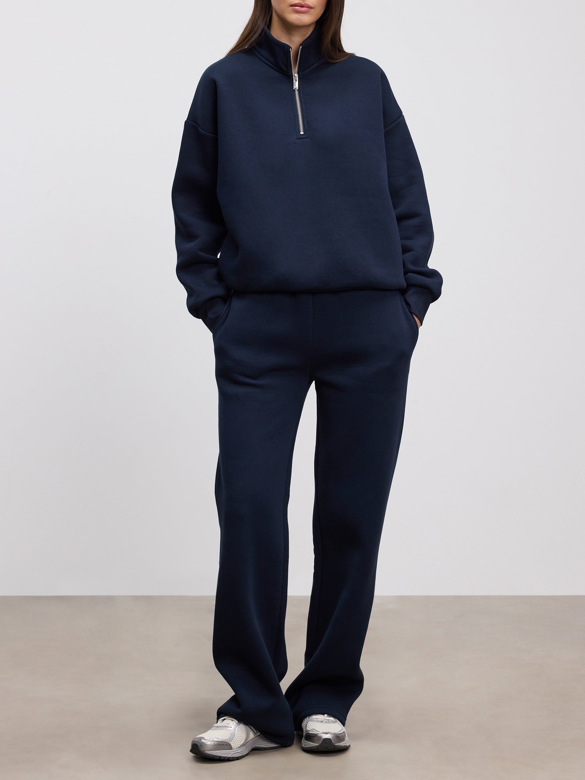 Womens Neoprene Half Zip in Navy