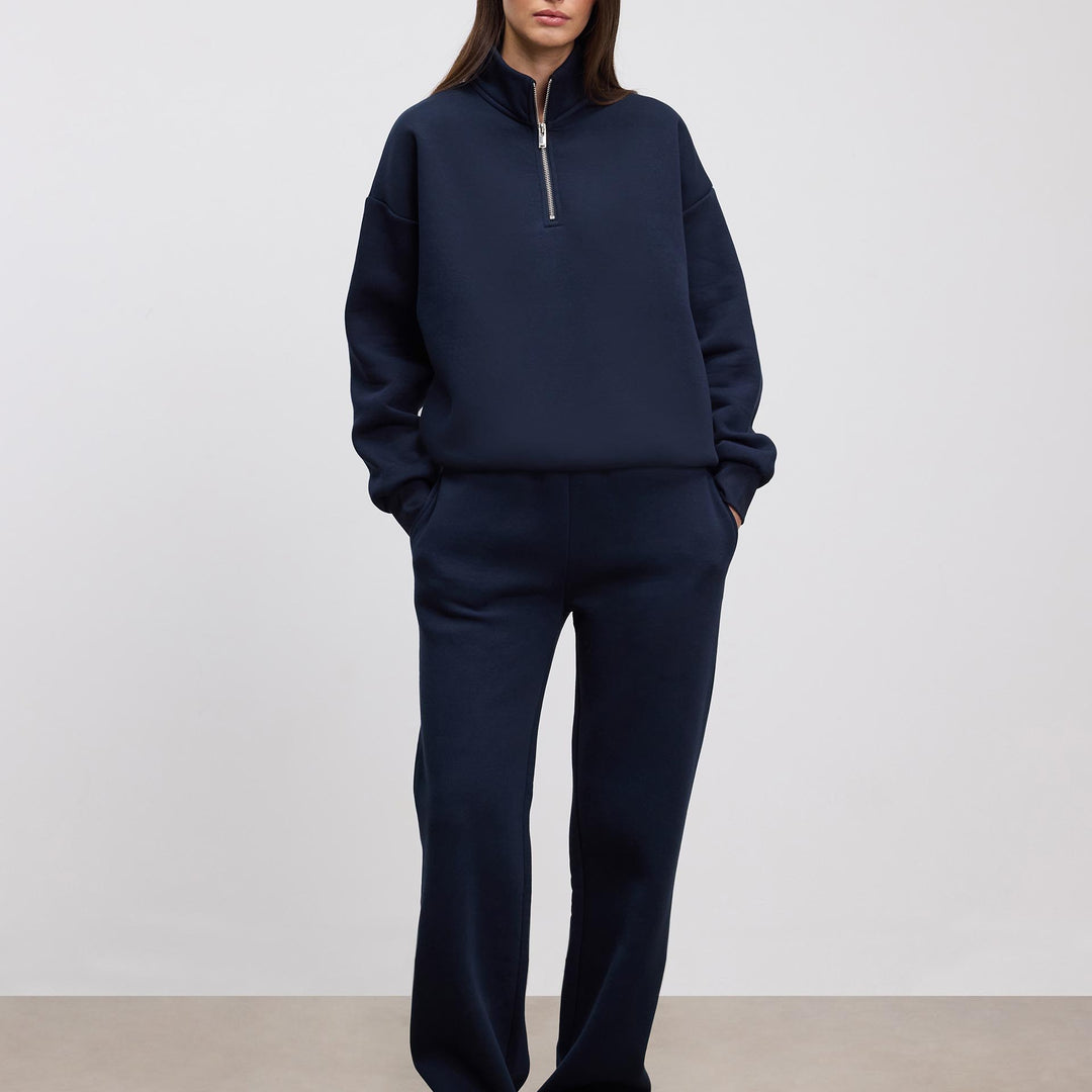 Womens Neoprene Half Zip in Navy