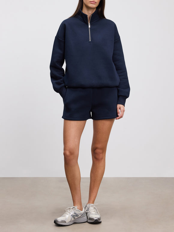Womens Neoprene Half Zip in Navy