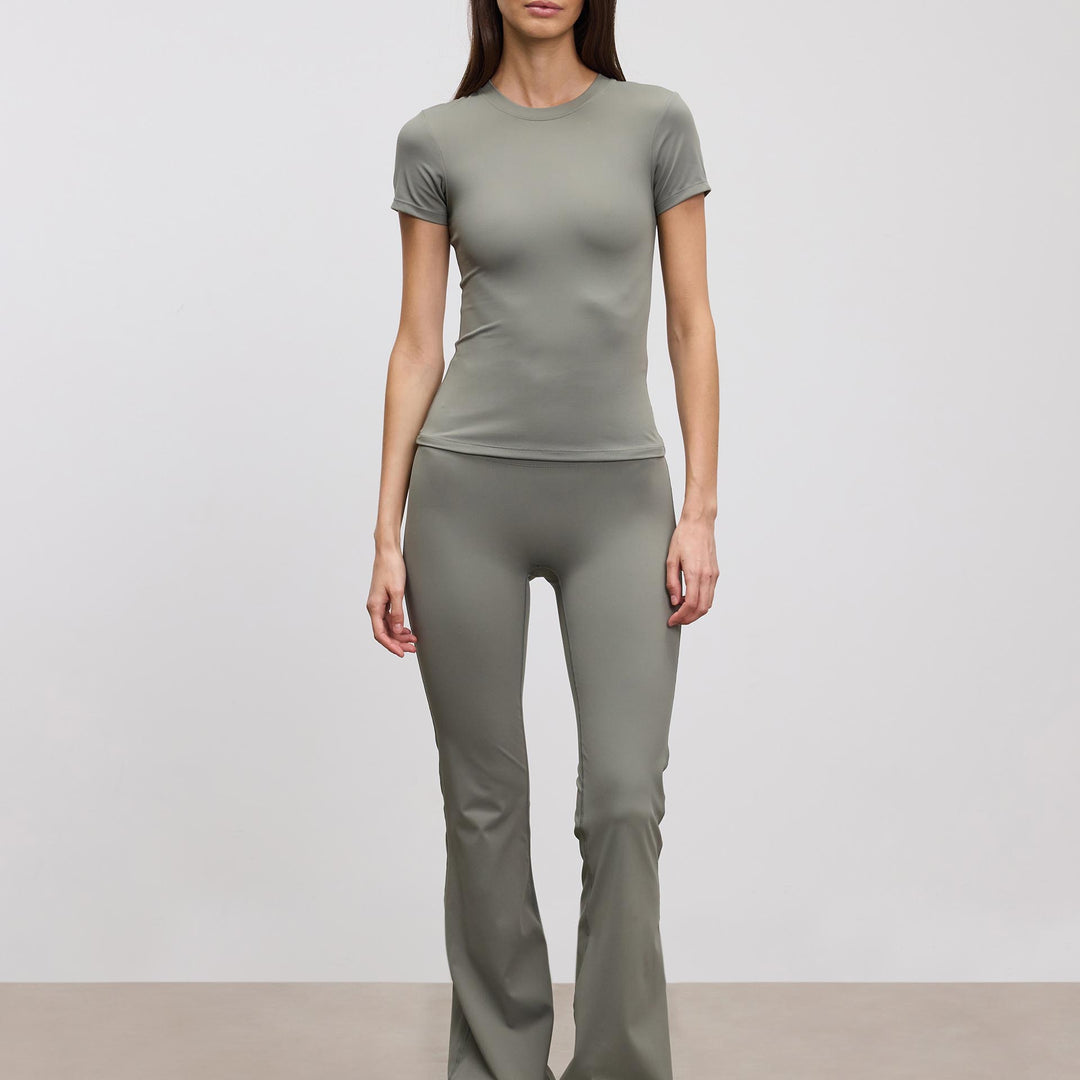Womens Active Flared Legging in Sage