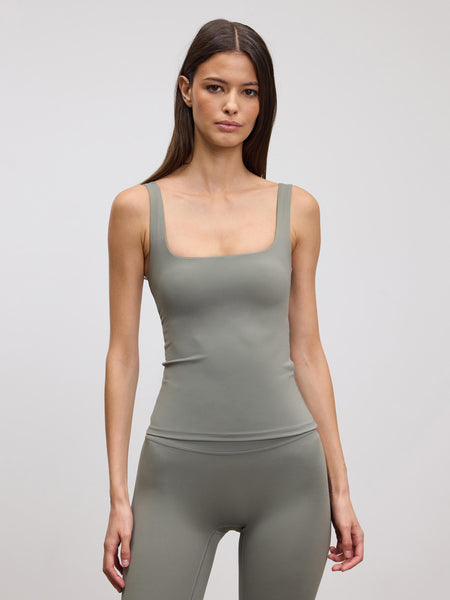 Womens Active Square Neck Vest in Sage
