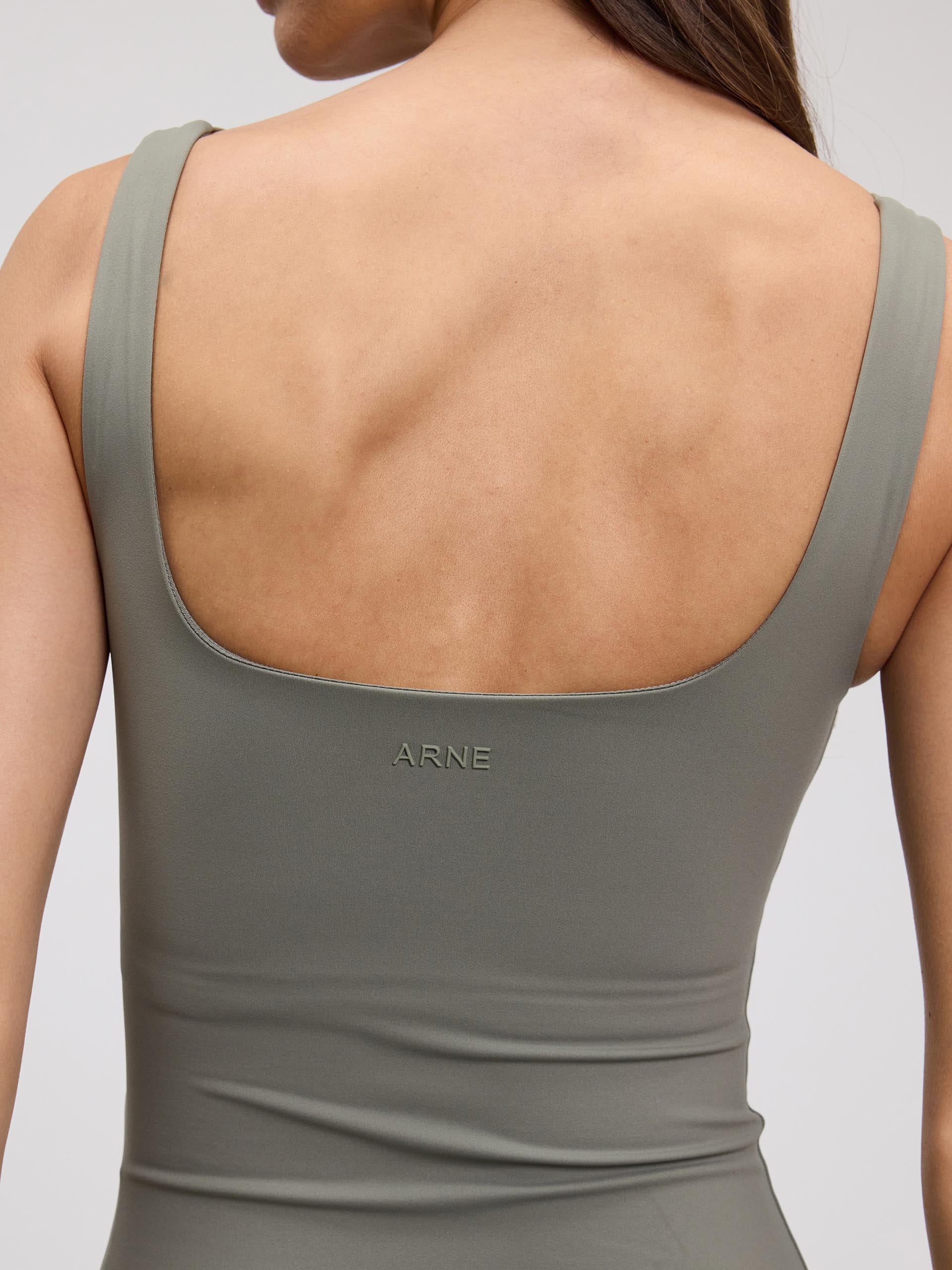 Womens Active Square Neck Vest in Sage