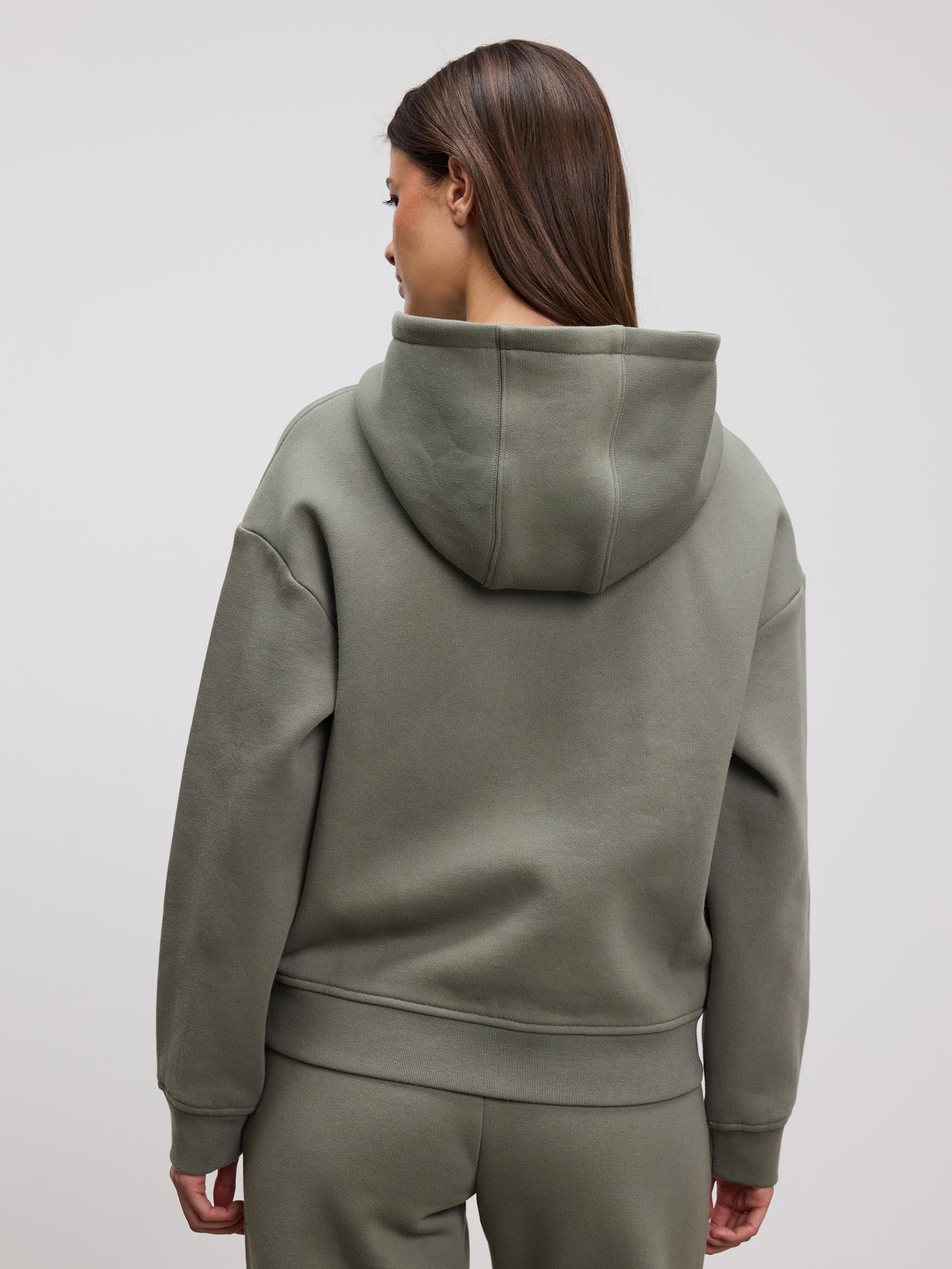 Womens Relaxed Zip Hoodie in Sage