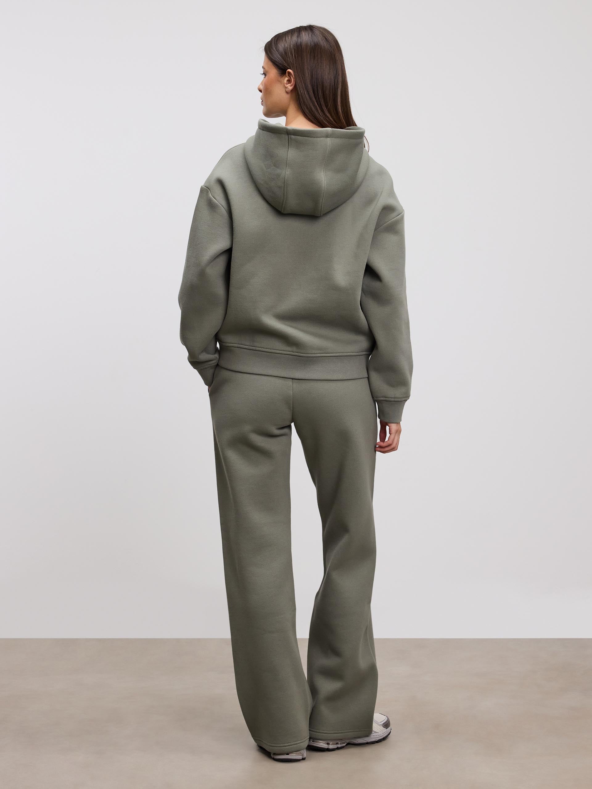 Womens Relaxed Zip Hoodie in Sage