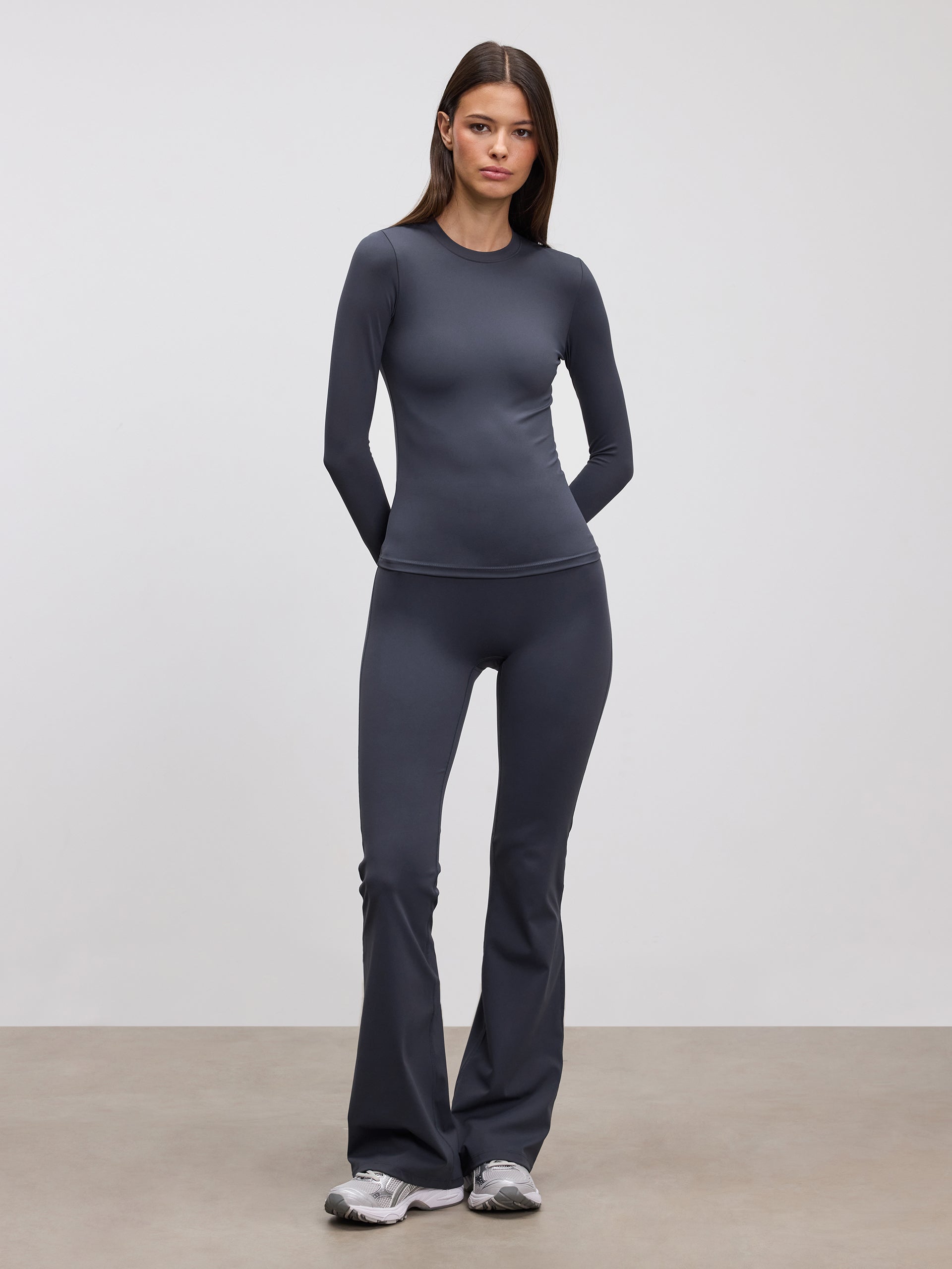 Womens Active Long Sleeve T-Shirt in Slate Blue