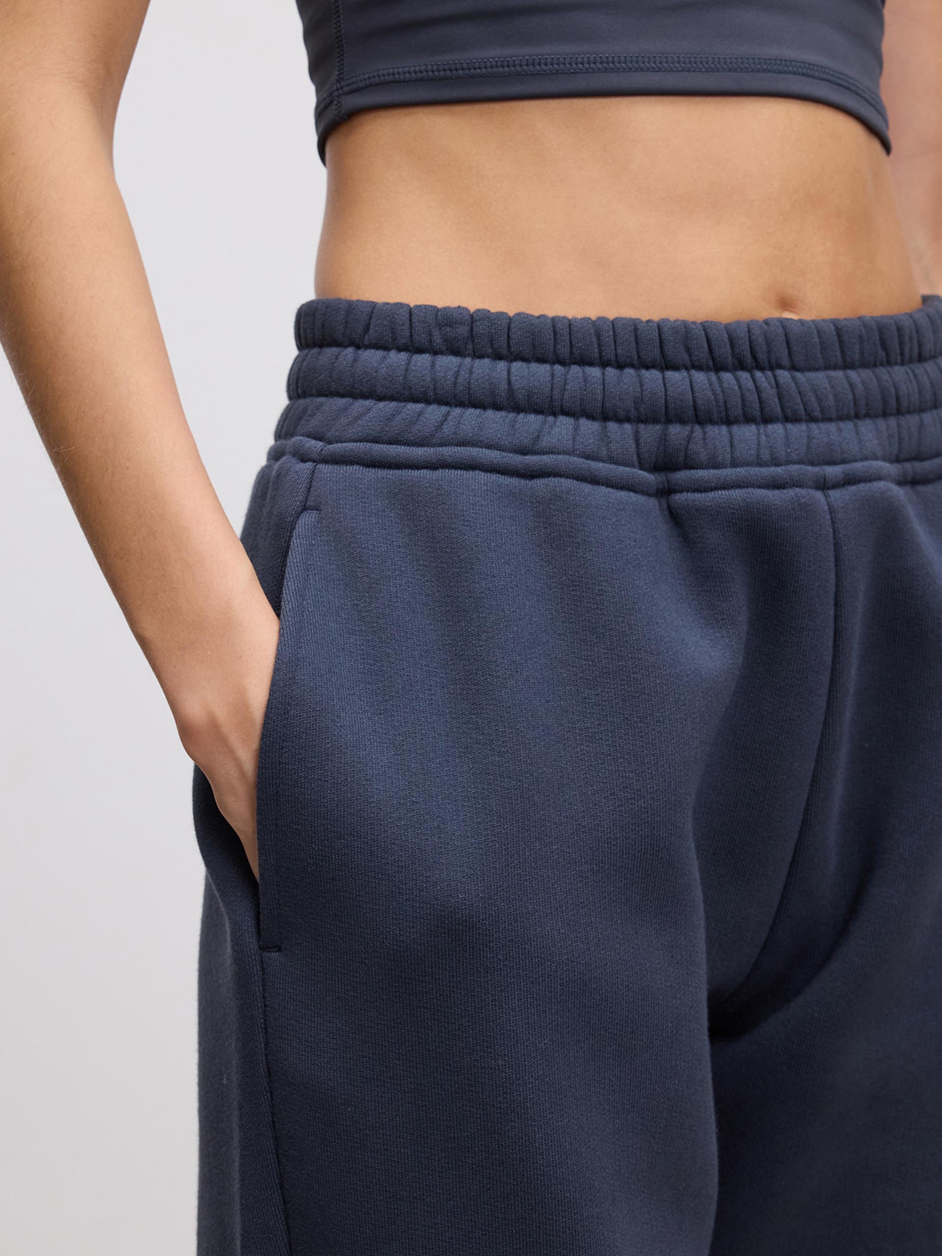 Womens Relaxed Cuffed Jogger in Slate Blue