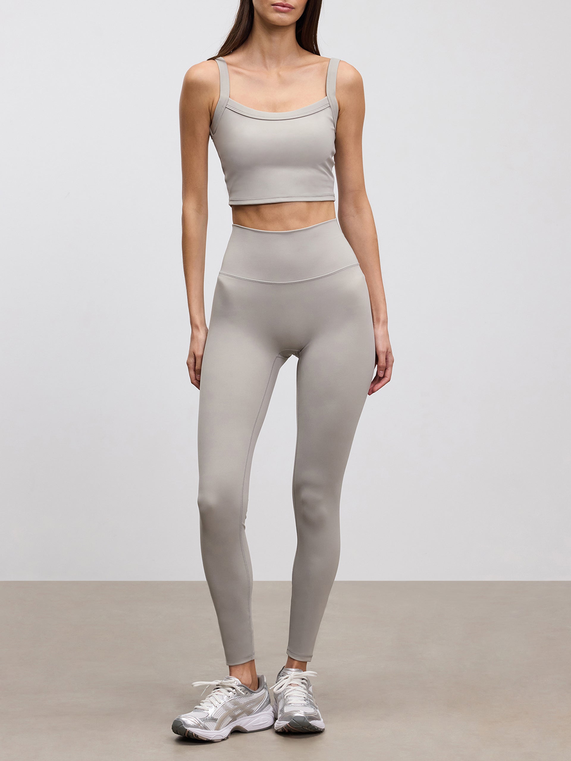 Womens Active Sports Bra in Stone