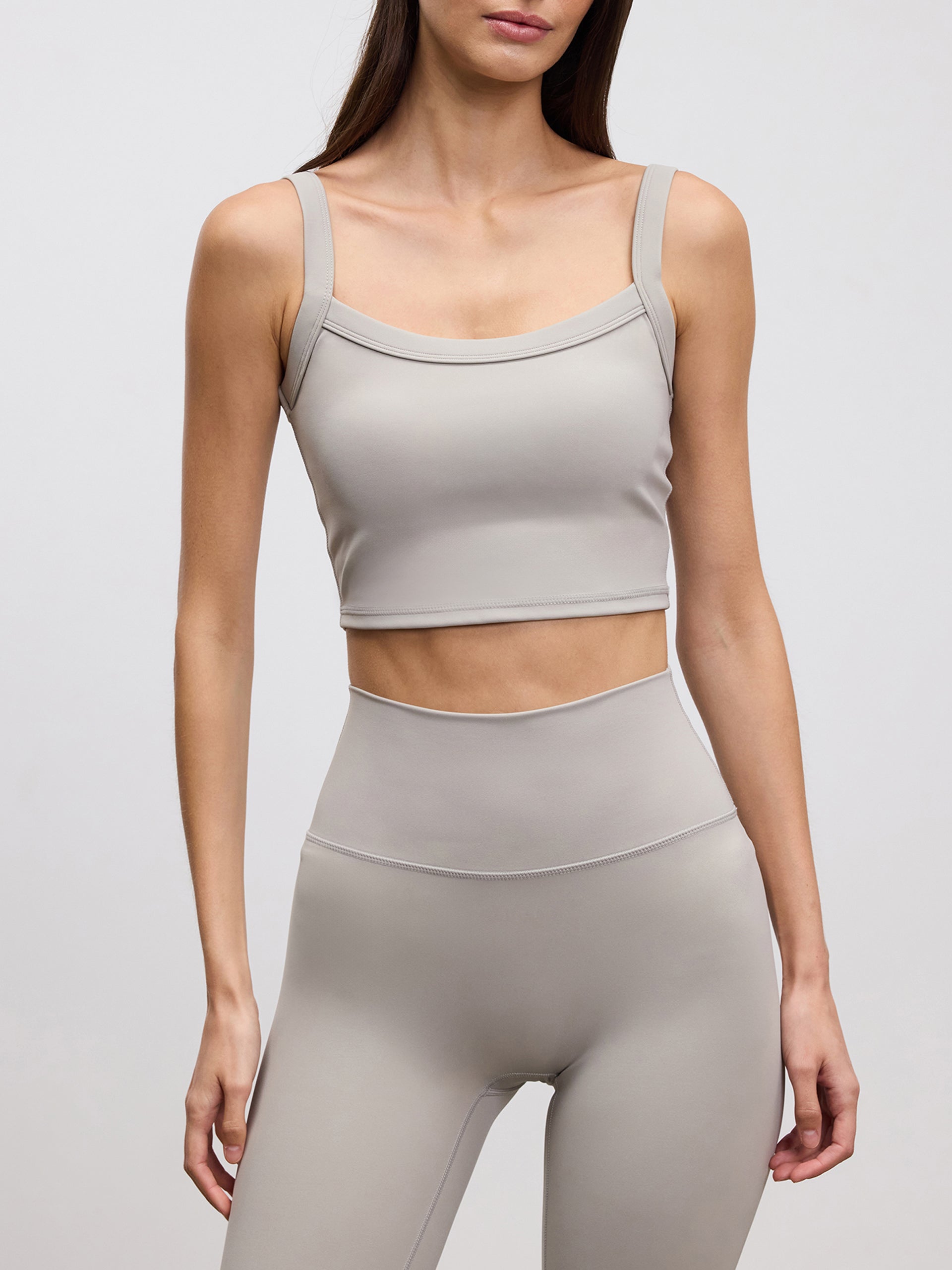 Womens Active Sports Bra in Stone