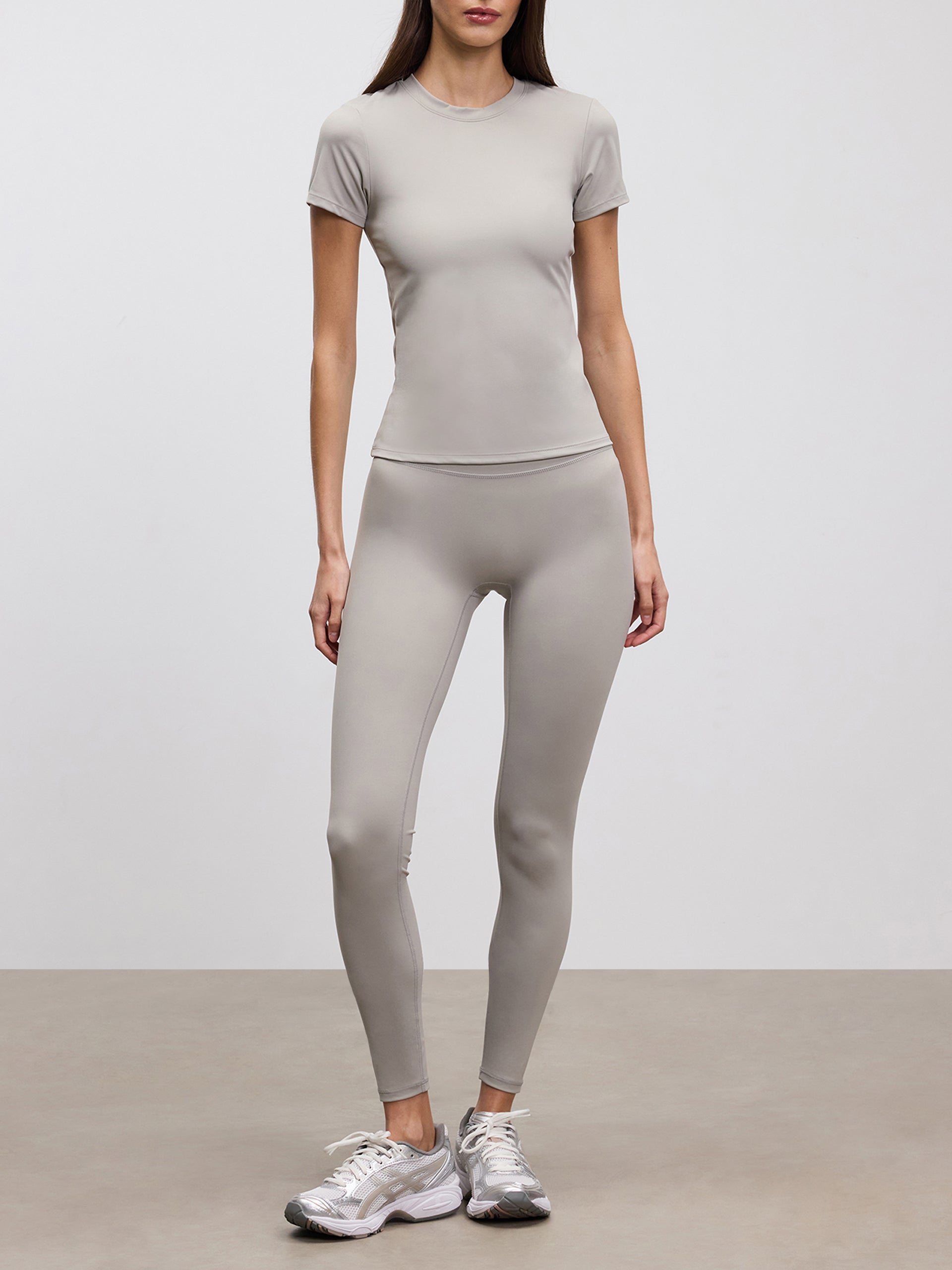 Womens Active T-Shirt in Stone