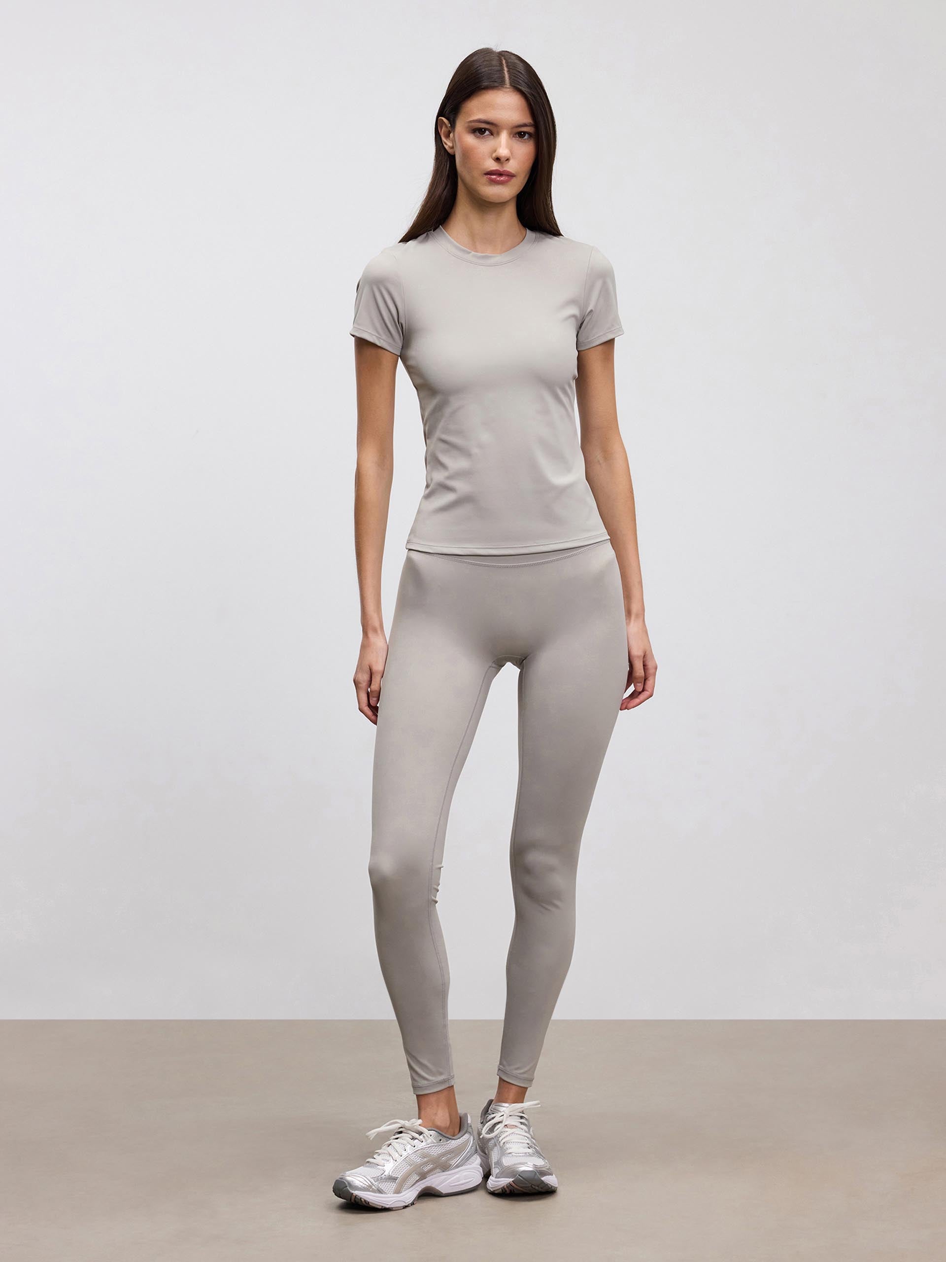 Womens Active T-Shirt in Stone