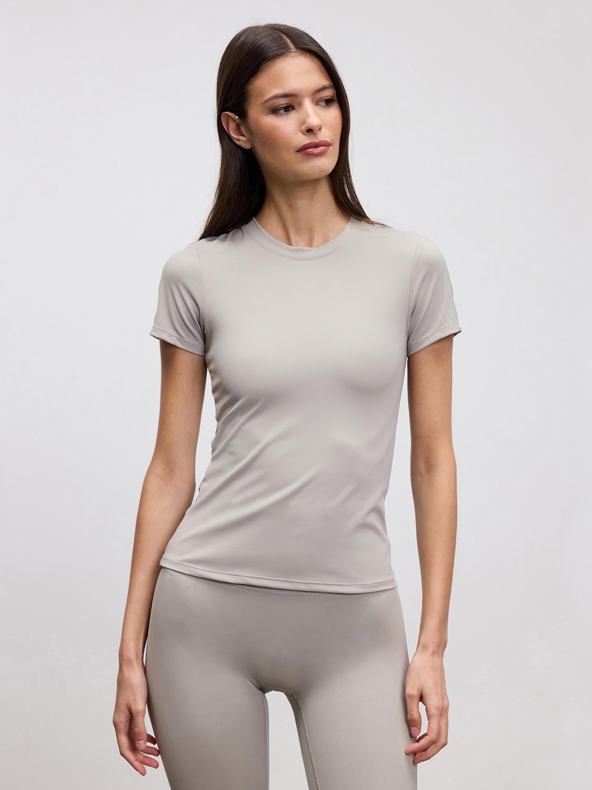Womens Active T-Shirt in Stone