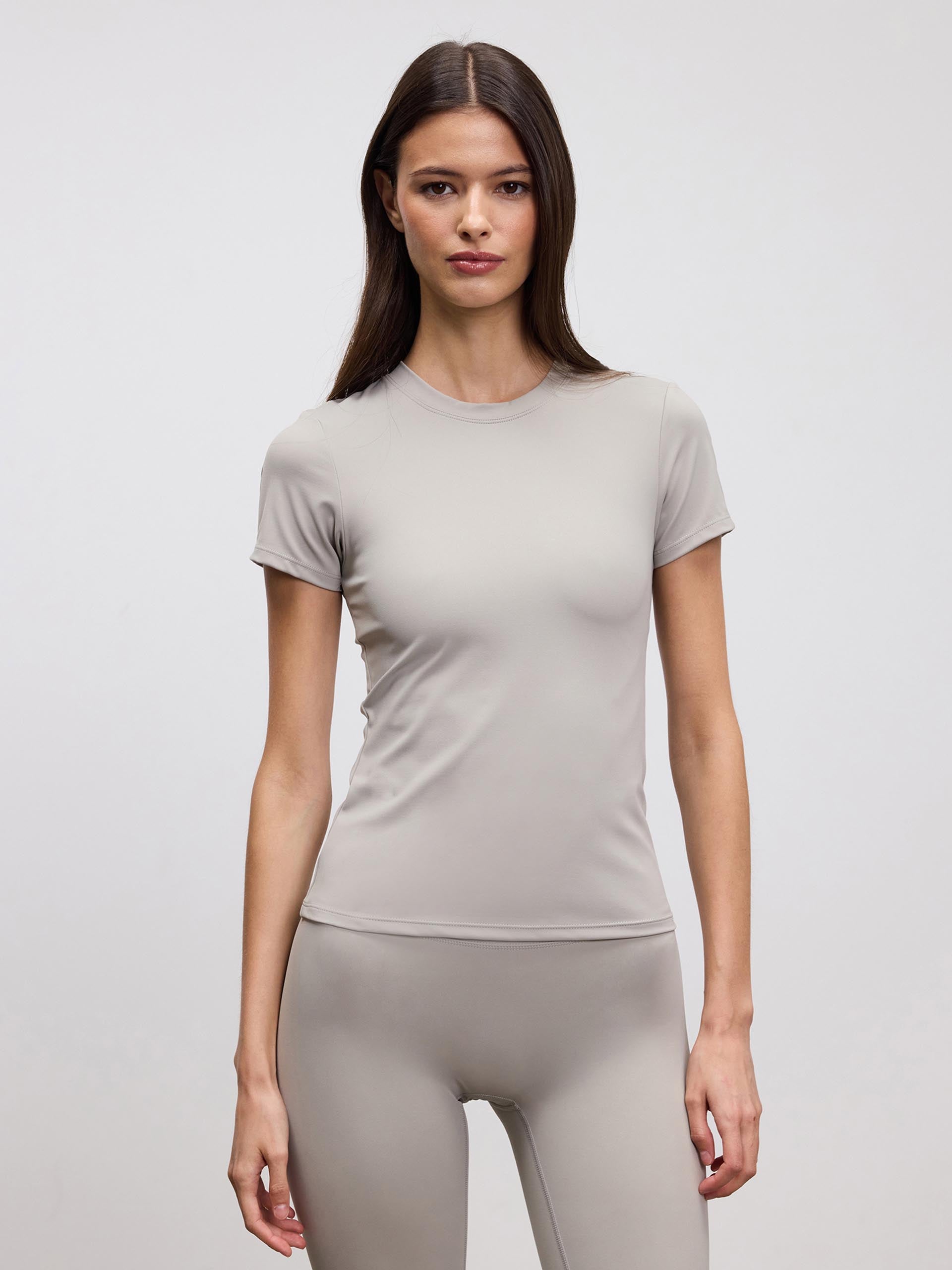 Womens Active T-Shirt in Stone