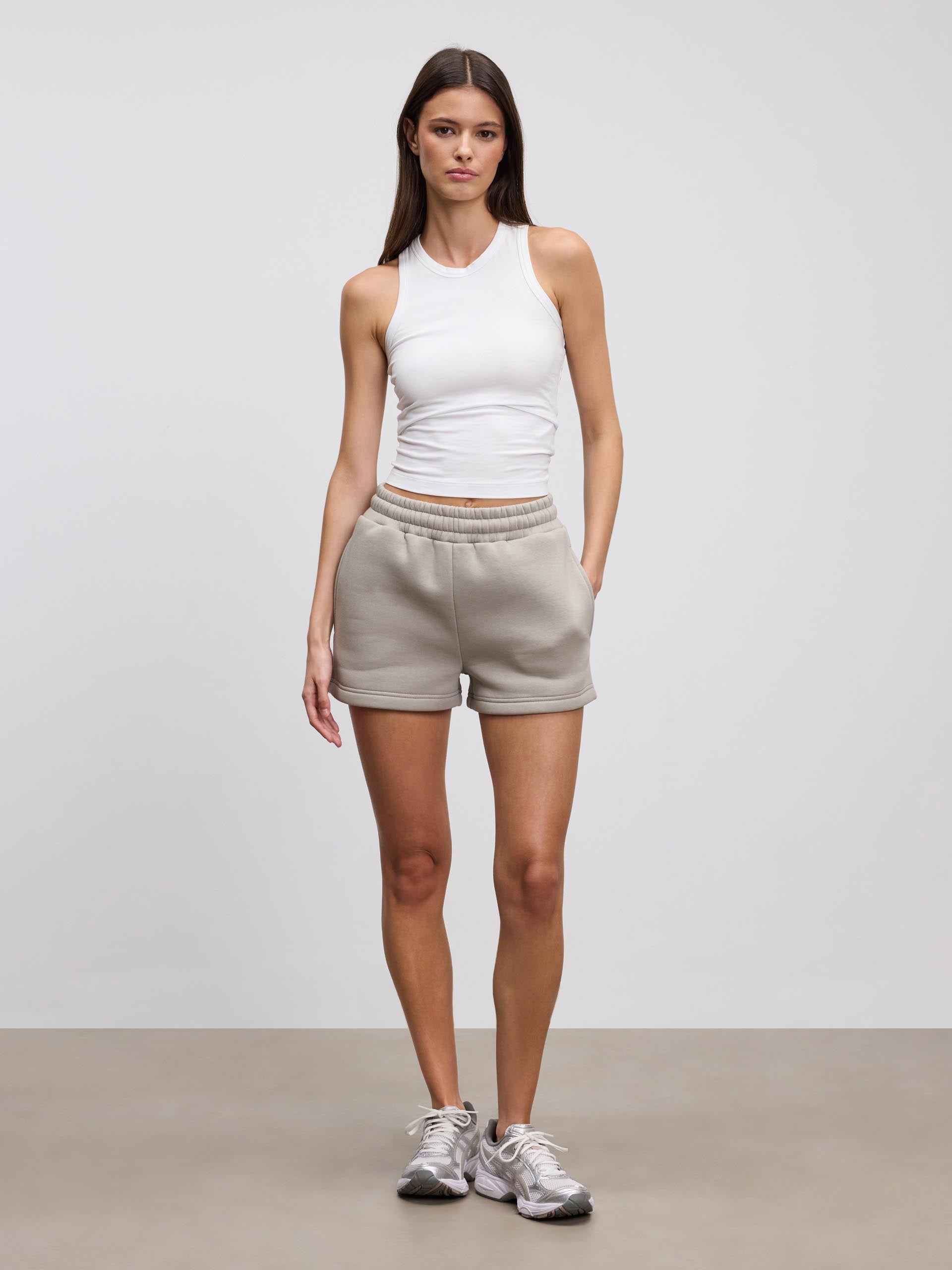 Womens Neoprene Short in Stone