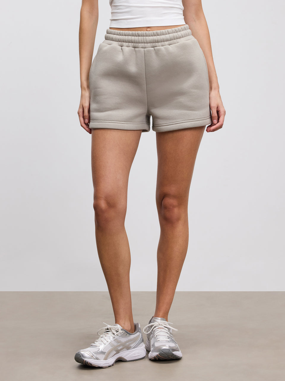 Womens Neoprene Short in Stone