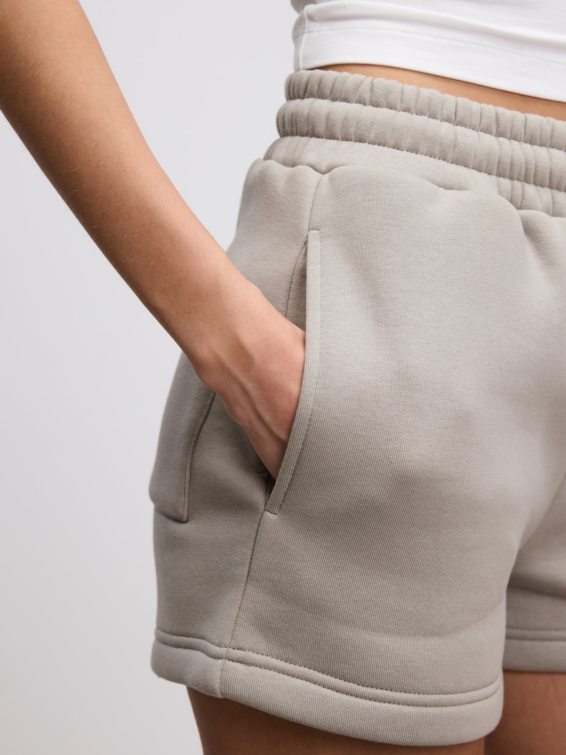 Womens Neoprene Short in Stone