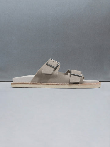 Suede Sandal in Dark Stone