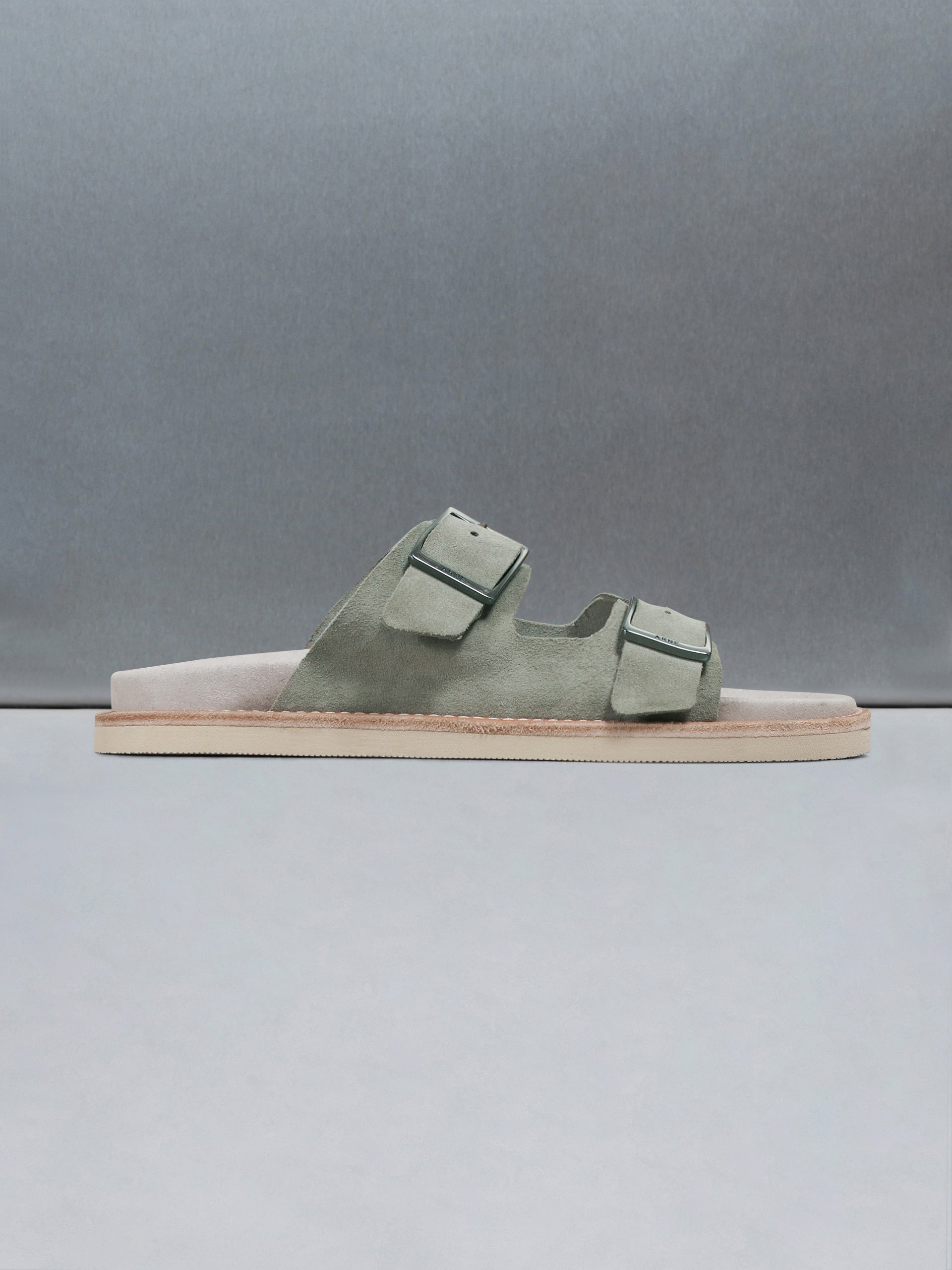 Suede Sandal in Olive