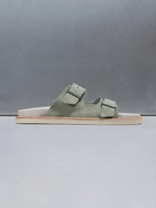 Suede Sandal in Olive