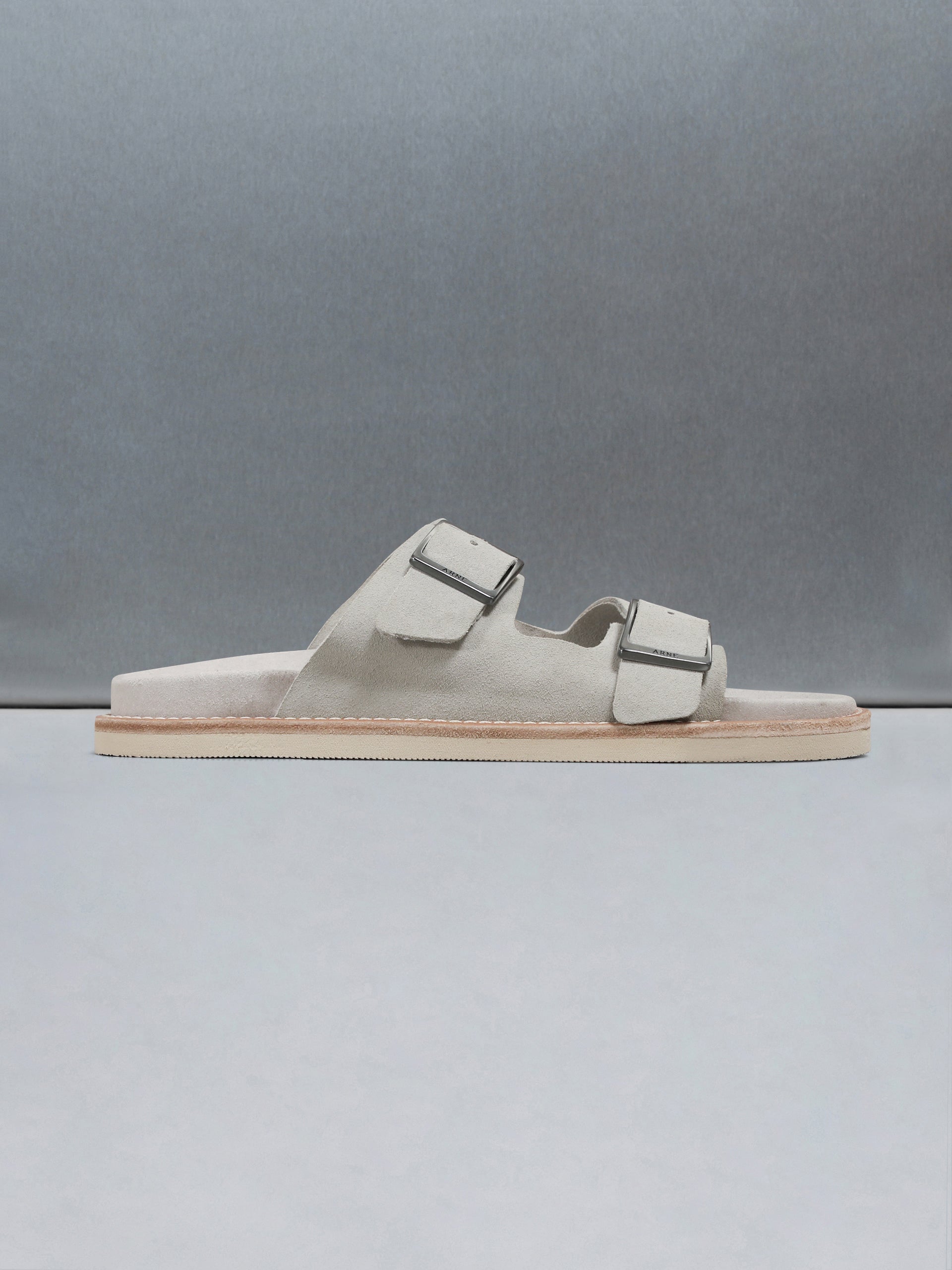 Suede Sandal in Grey