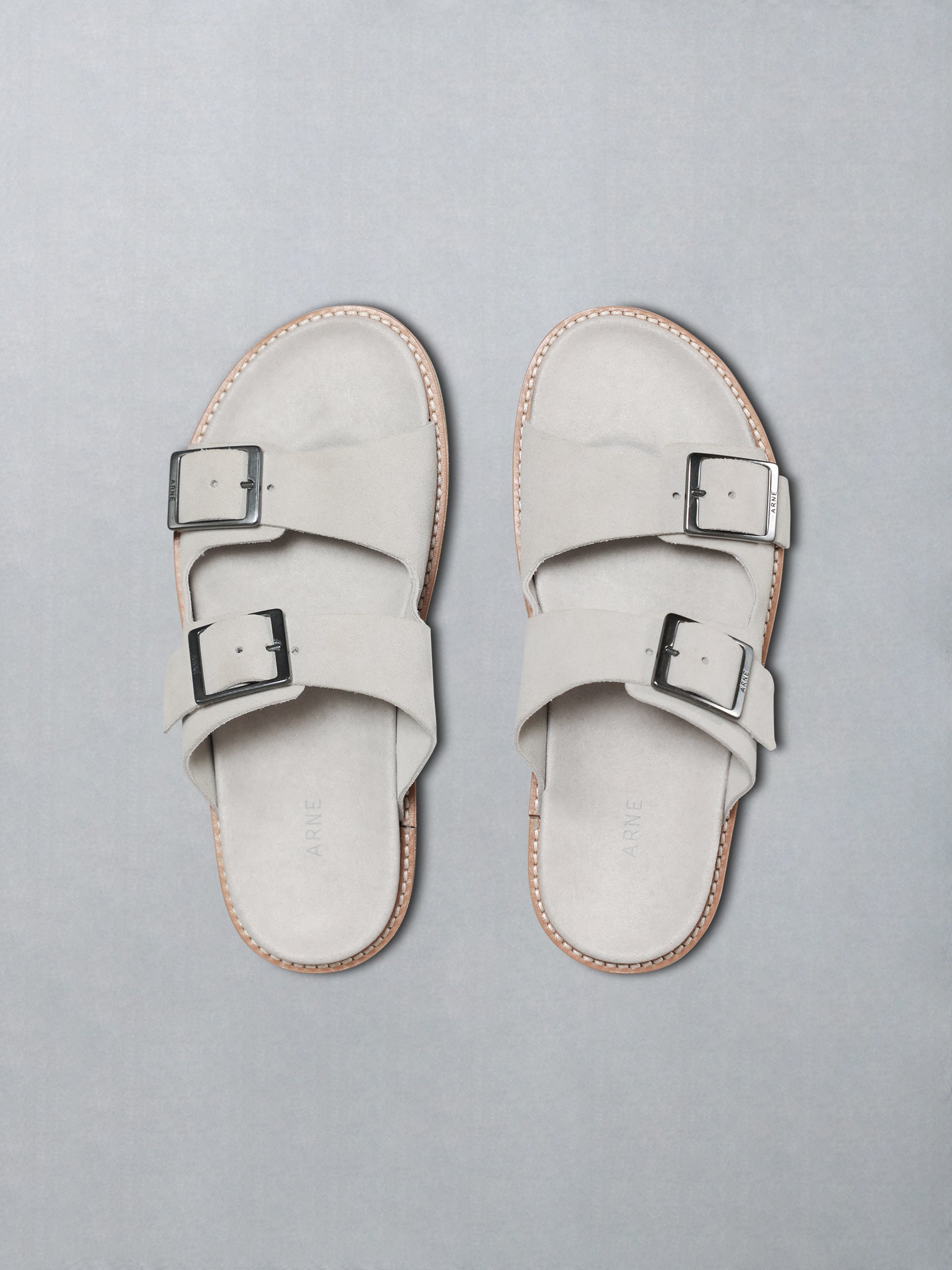 Suede Sandal in Grey