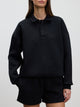Womens Neoprene Long Sleeve Polo Shirt in Black