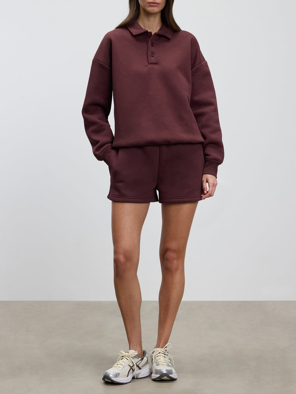 Womens Neoprene Short in Burgundy