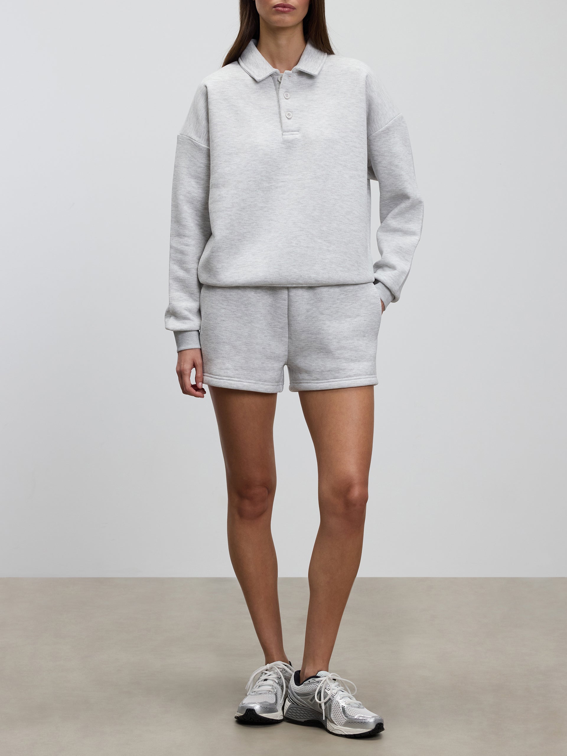 Womens Neoprene Short in Marl Grey