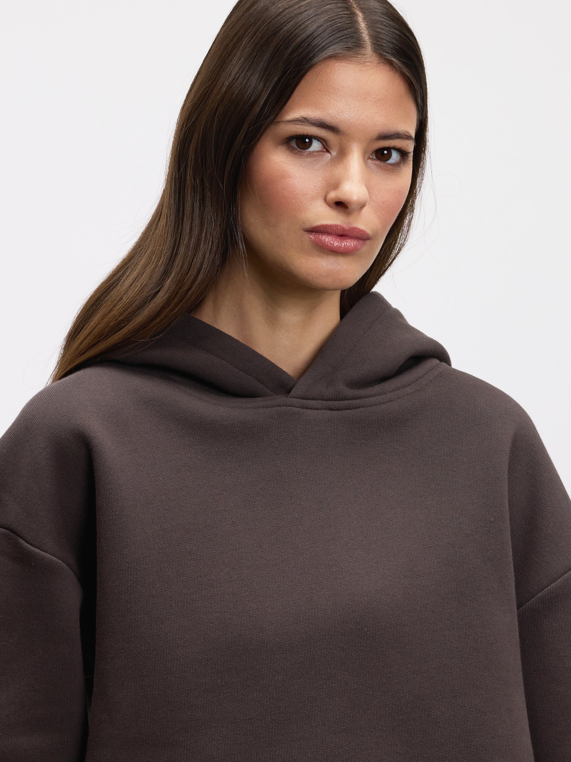 Womens Relaxed Hoodie in Brown