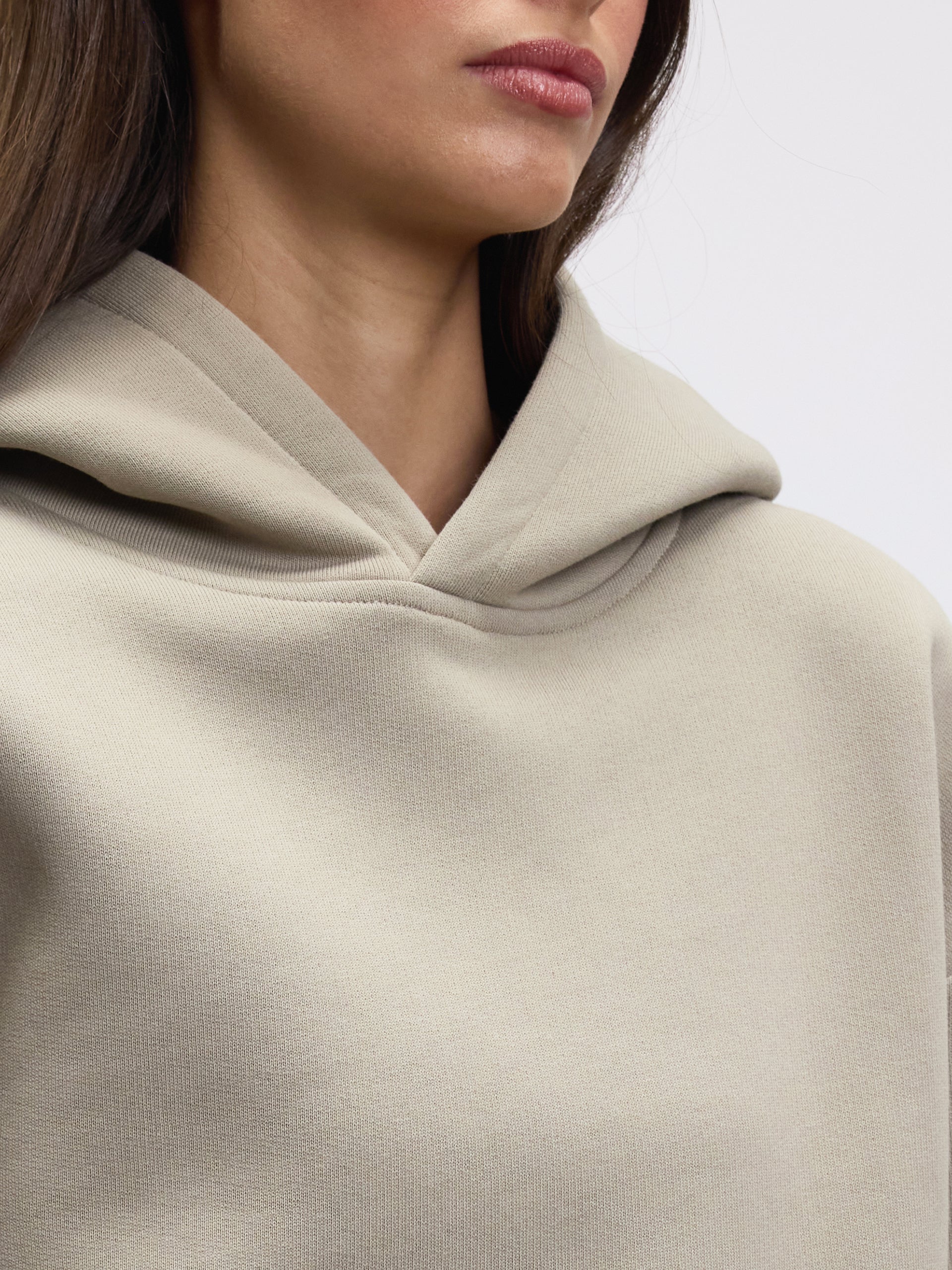 Womens Relaxed Hoodie in Stone