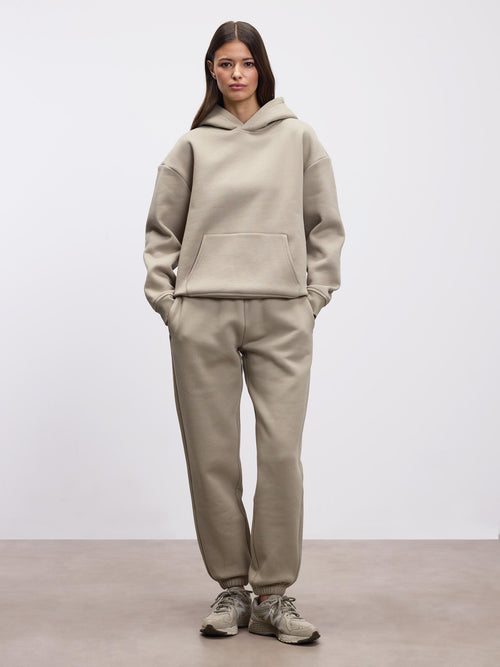 Womens Relaxed Hoodie in Stone