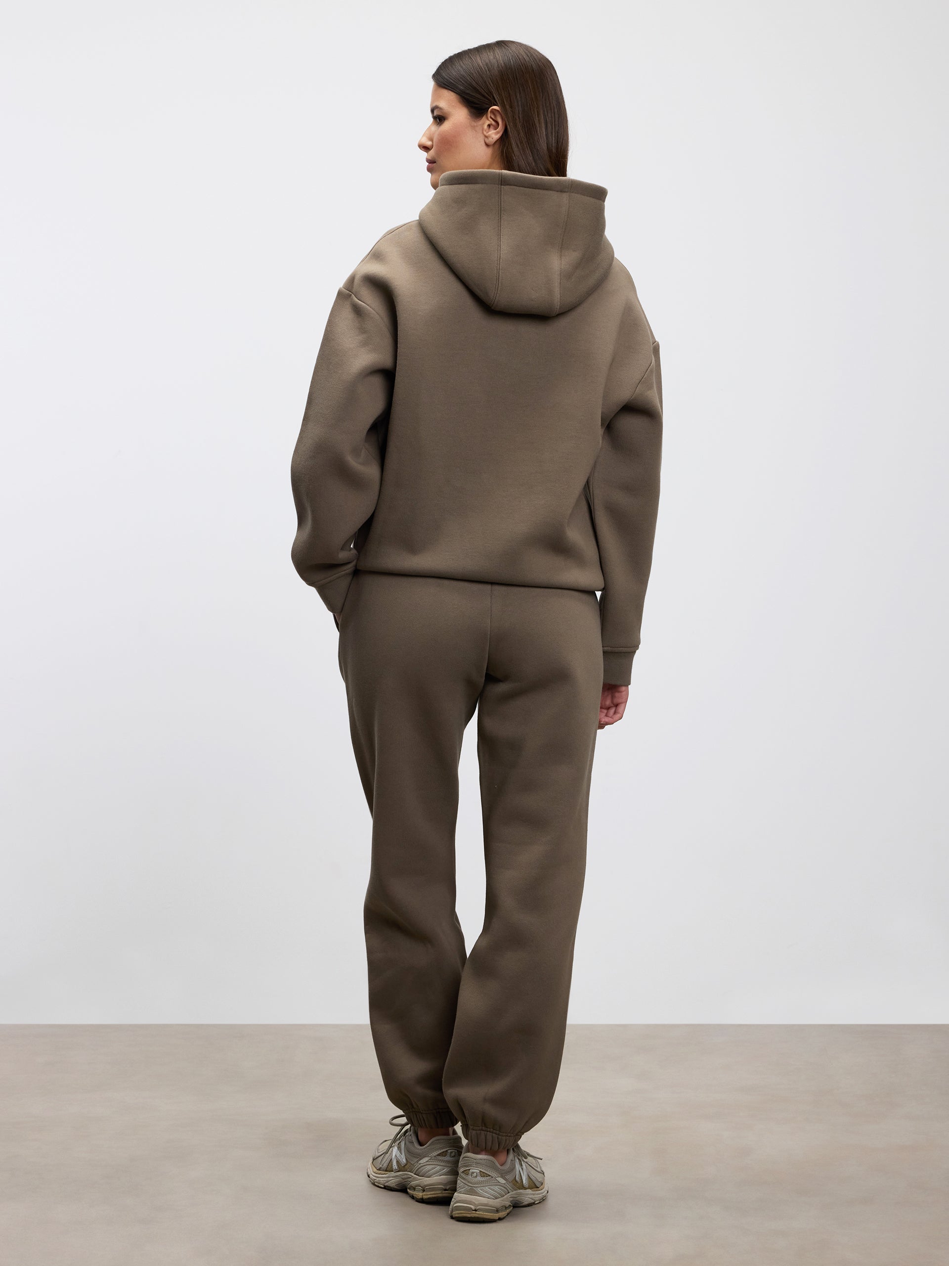 Womens Relaxed Hoodie in Taupe