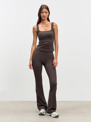 Womens Active Flared Legging in Brown