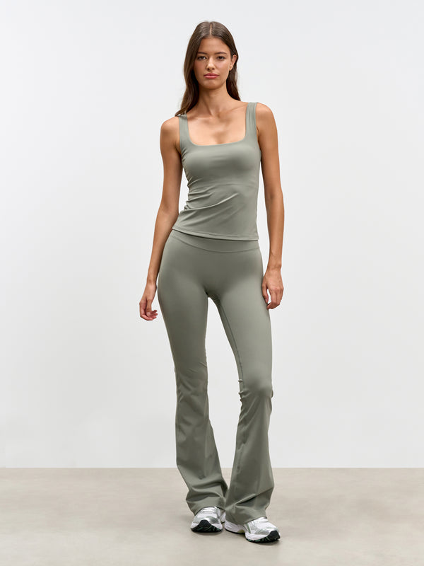 Womens Active Flared Legging in Sage