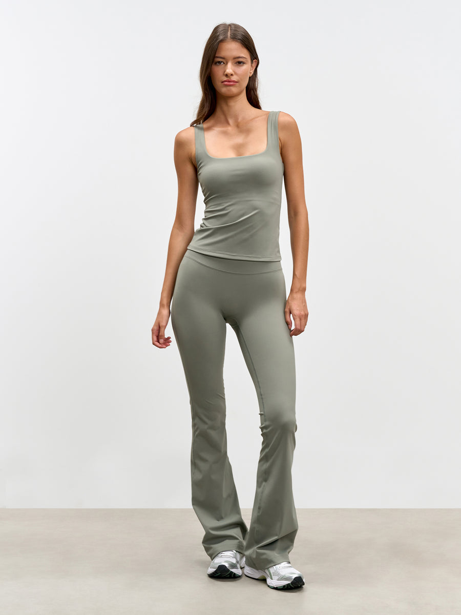 Womens Active Flared Legging in Sage