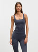 Womens Active Square Neck Vest in Slate Blue