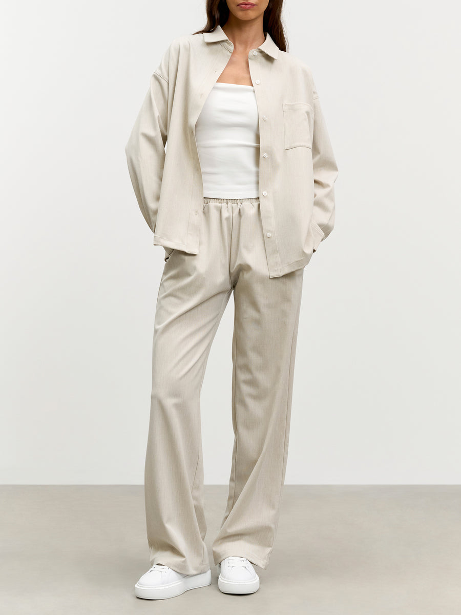 Womens Pull On Trouser in Stone