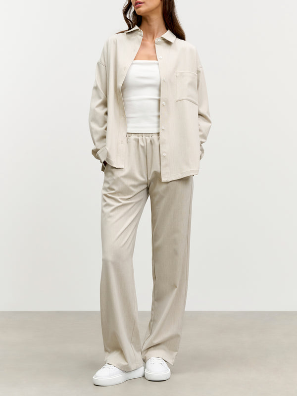 Womens Pull On Trouser in Stone
