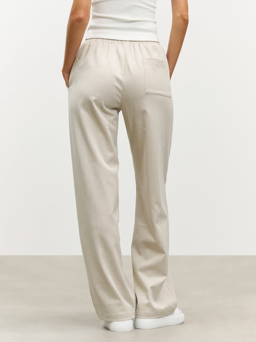 Womens Pull On Trouser in Stone